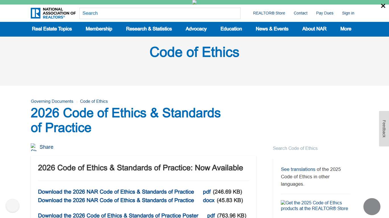 2026 Code of Ethics & Standards of Practice